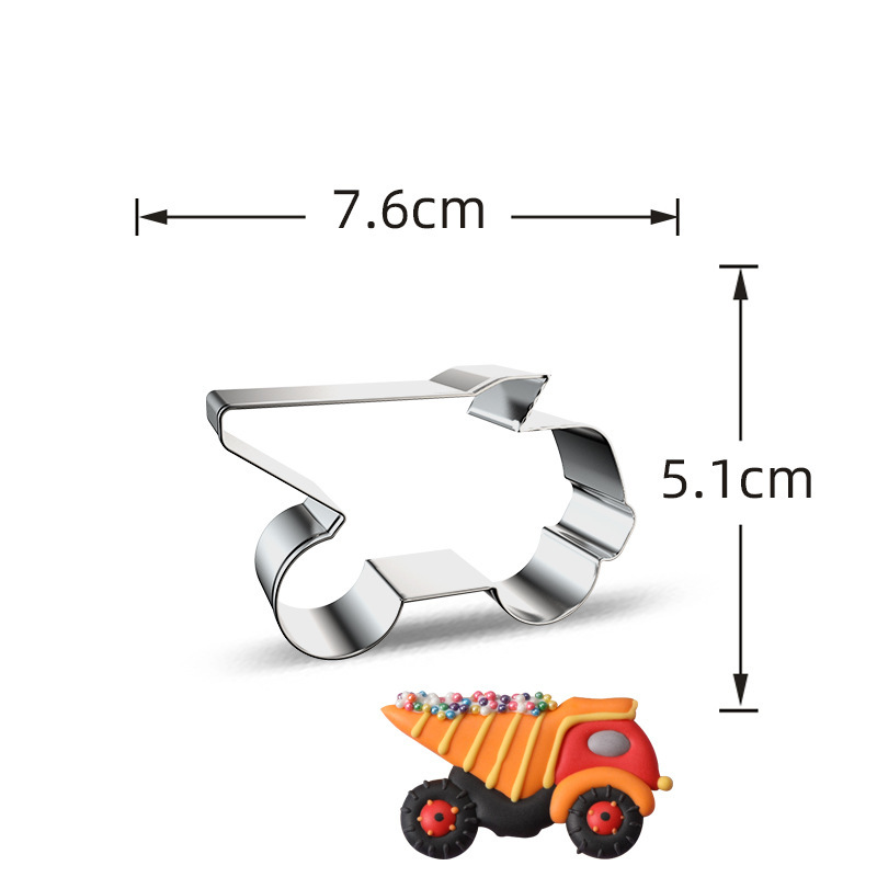 Stainless Steel Cookie Cutters, Kids' Vehicle & Transportation Shapes for Baking & Cake Decorating