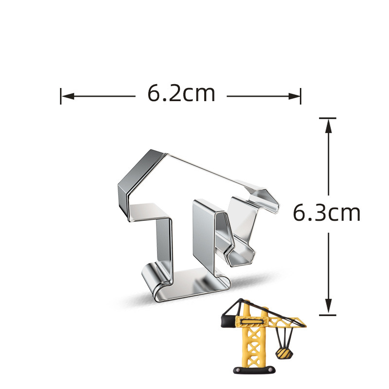 Stainless Steel Cookie Cutters, Kids' Vehicle & Transportation Shapes for Baking & Cake Decorating