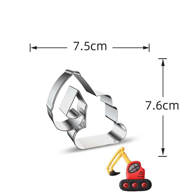 Stainless Steel Cookie Cutters, Kids' Vehicle & Transportation Shapes for Baking & Cake Decorating