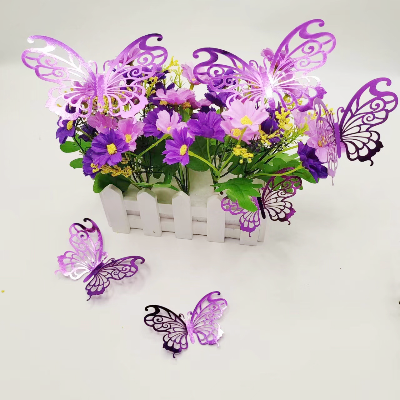 Elegant Metallic Butterfly Decor: Timeless Accents for Walls & Celebrations, 12 Colors