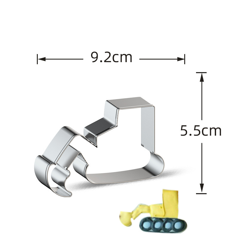 Stainless Steel Cookie Cutters, Kids' Vehicle & Transportation Shapes for Baking & Cake Decorating