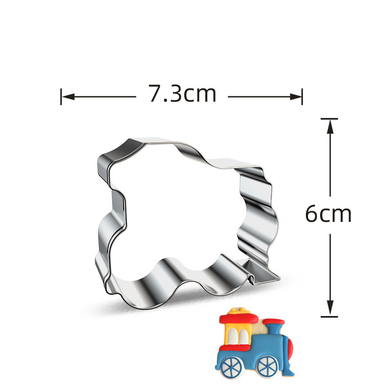 Stainless Steel Cookie Cutters, Kids' Vehicle & Transportation Shapes for Baking & Cake Decorating