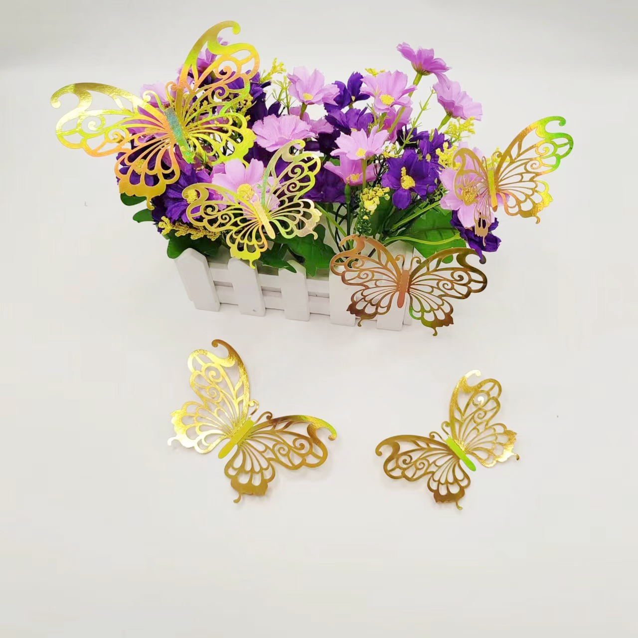 Elegant Metallic Butterfly Decor: Timeless Accents for Walls & Celebrations, 12 Colors