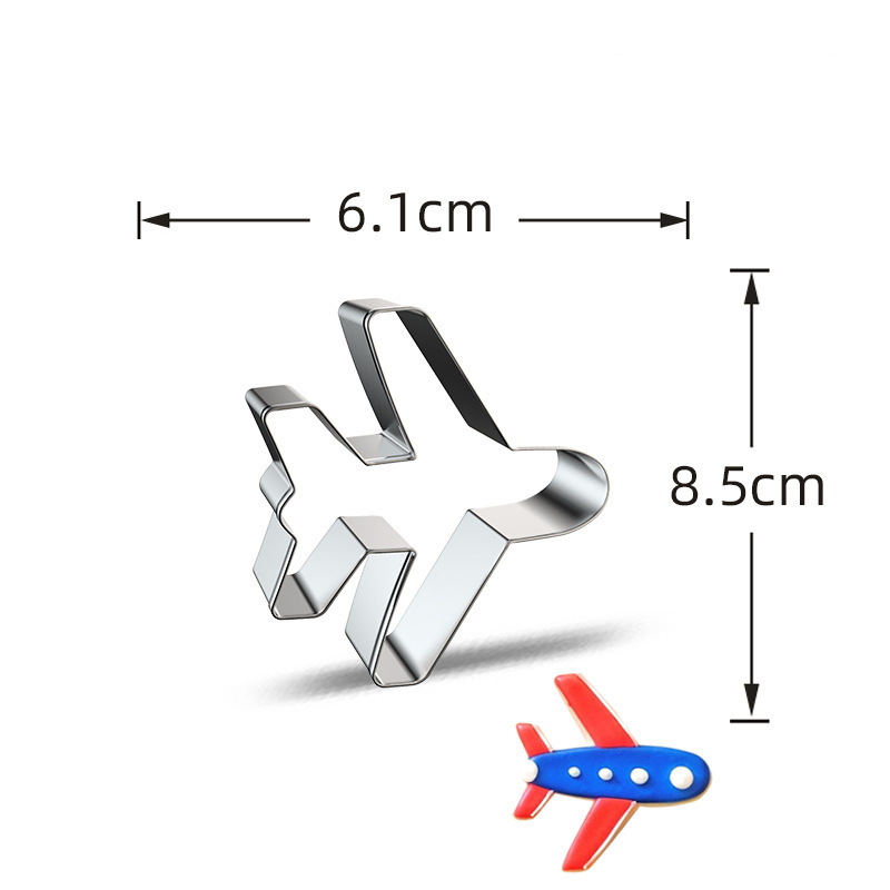 Stainless Steel Cookie Cutters, Kids' Vehicle & Transportation Shapes for Baking & Cake Decorating