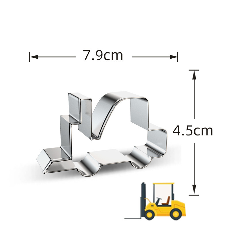 Stainless Steel Cookie Cutters, Kids' Vehicle & Transportation Shapes for Baking & Cake Decorating