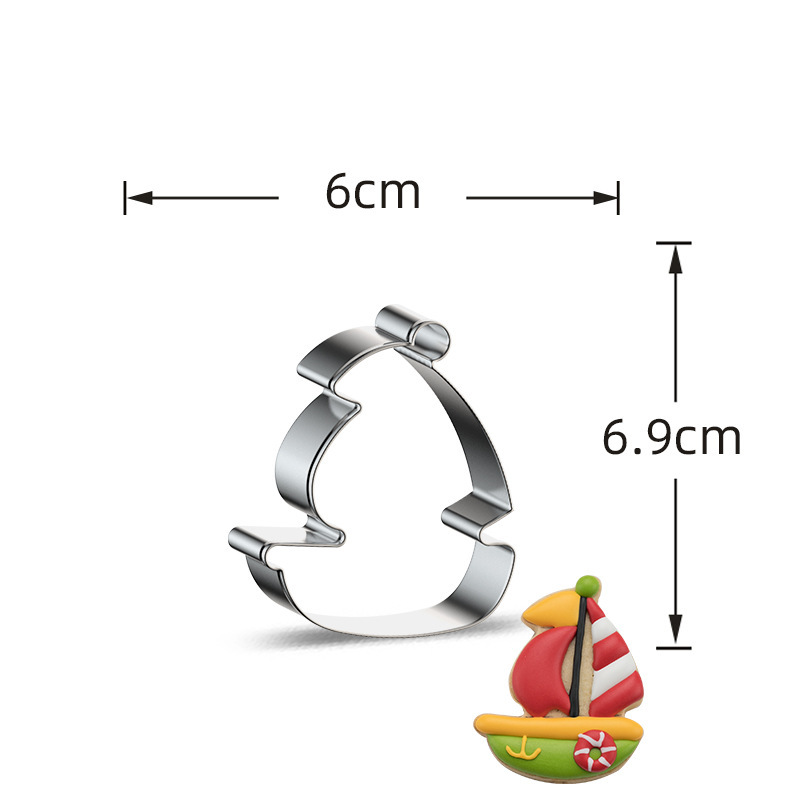 Stainless Steel Cookie Cutters, Kids' Vehicle & Transportation Shapes for Baking & Cake Decorating