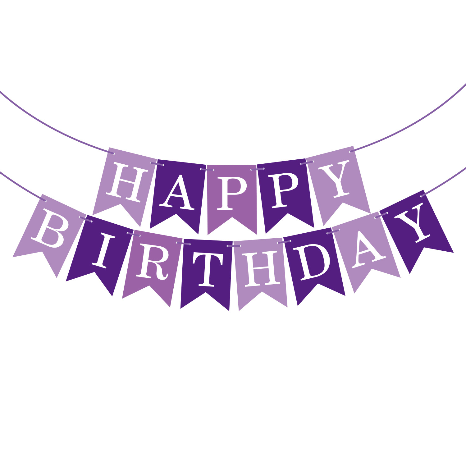 Happy Birthday Fish Tail Banner, Foil Letter Pennant Flag for Kids Birthday Party Wall Decor
