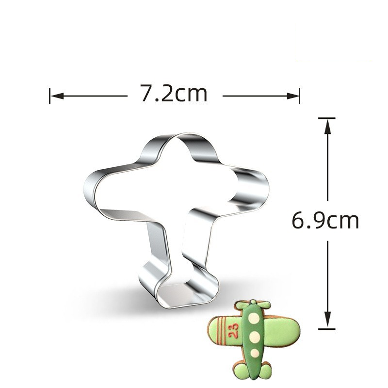 Stainless Steel Cookie Cutters, Kids' Vehicle & Transportation Shapes for Baking & Cake Decorating