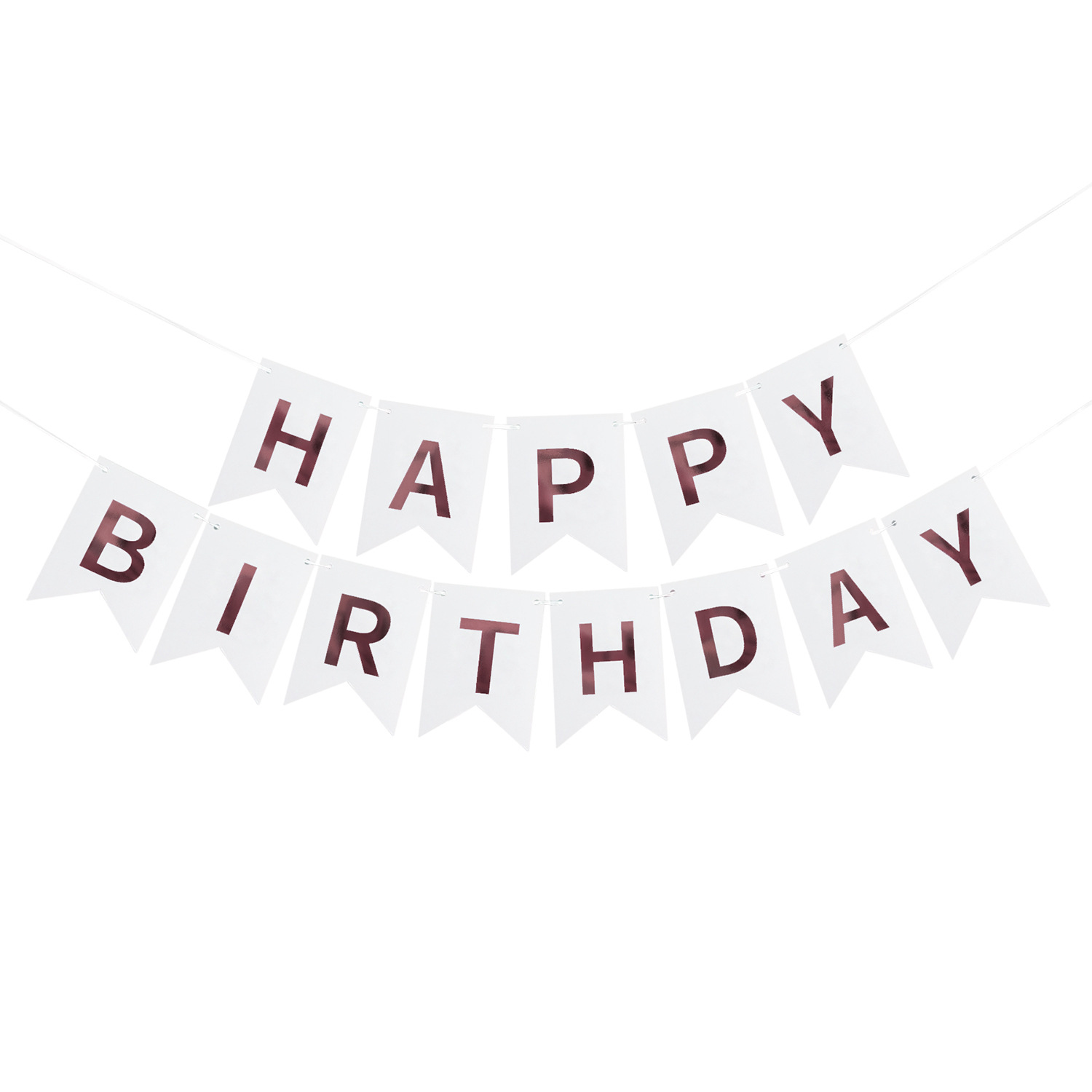 Happy Birthday Fish Tail Banner, Foil Letter Pennant Flag for Kids Birthday Party Wall Decor