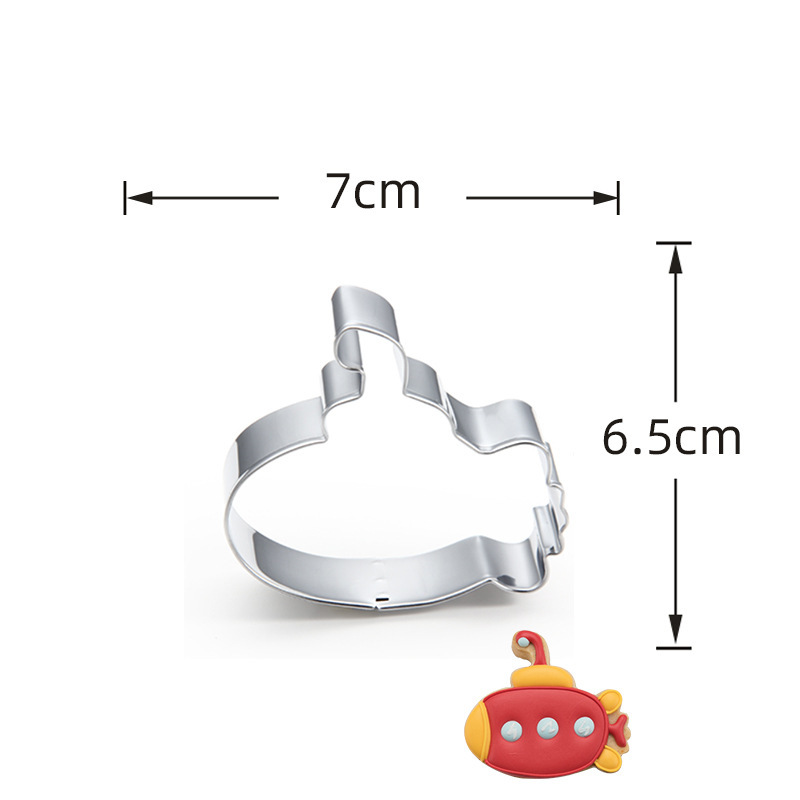 Stainless Steel Cookie Cutters, Kids' Vehicle & Transportation Shapes for Baking & Cake Decorating