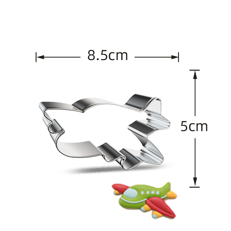 Stainless Steel Cookie Cutters, Kids' Vehicle & Transportation Shapes for Baking & Cake Decorating