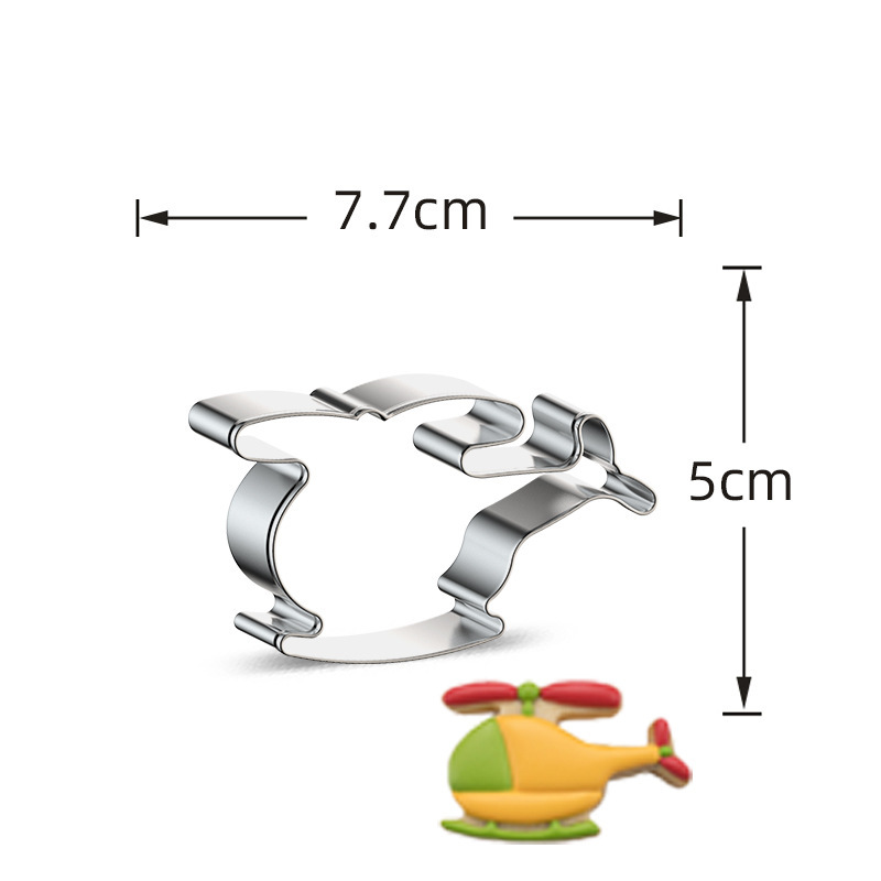 Stainless Steel Cookie Cutters, Kids' Vehicle & Transportation Shapes for Baking & Cake Decorating
