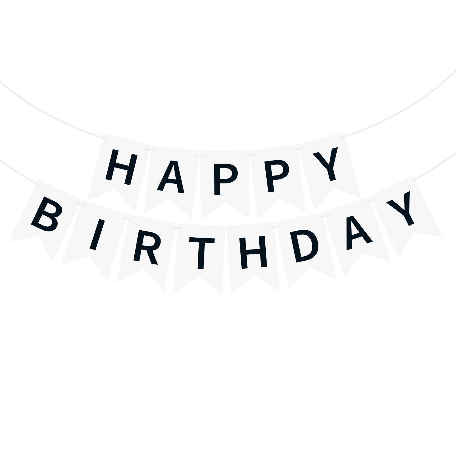 Happy Birthday Fish Tail Banner, Foil Letter Pennant Flag for Kids Birthday Party Wall Decor