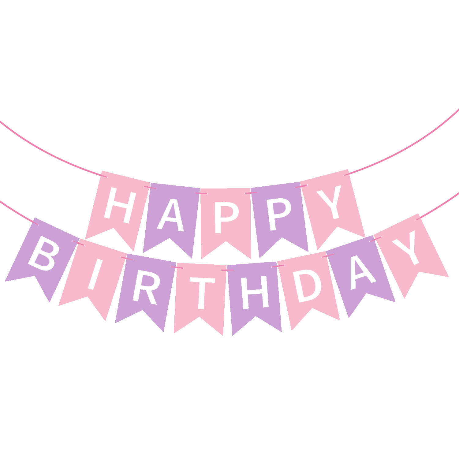Happy Birthday Fish Tail Banner, Foil Letter Pennant Flag for Kids Birthday Party Wall Decor