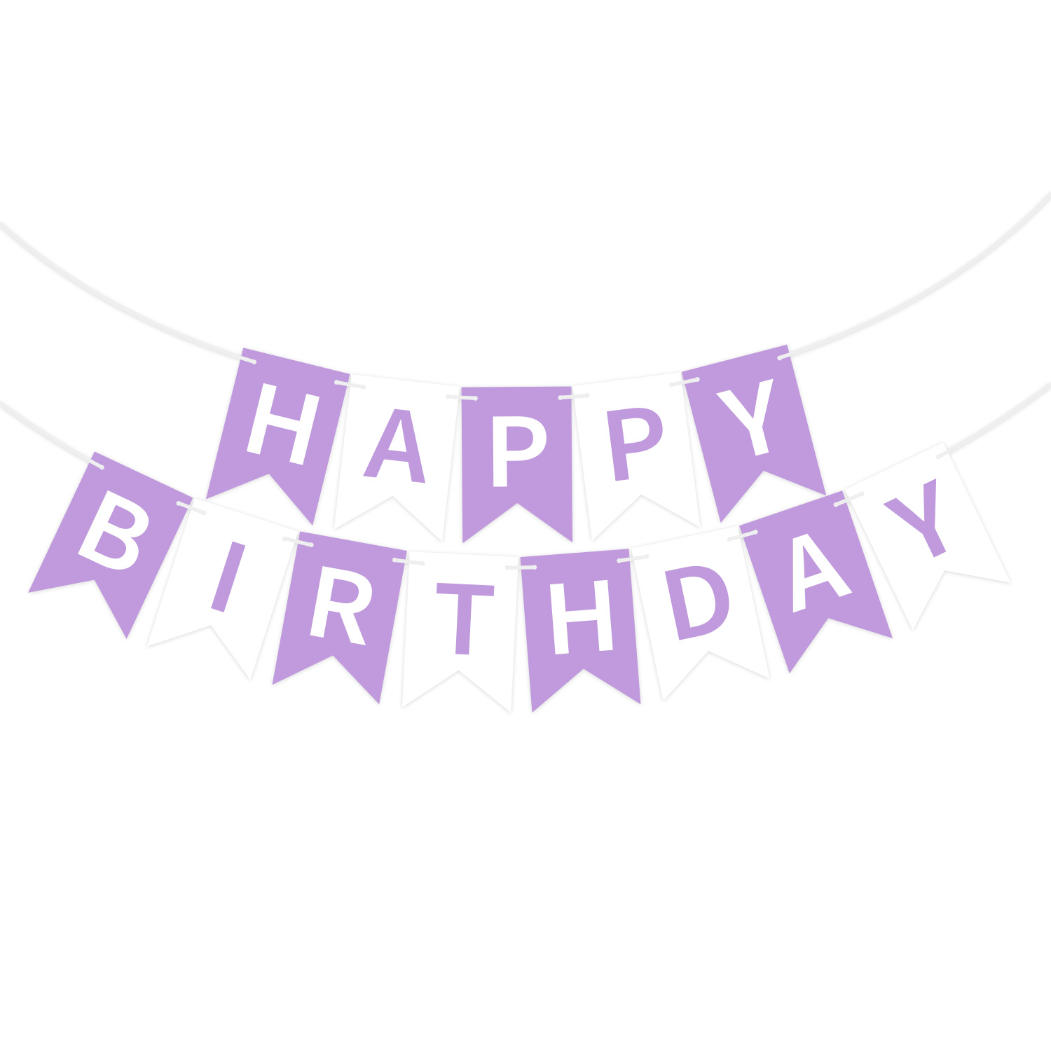 Happy Birthday Fish Tail Banner, Foil Letter Pennant Flag for Kids Birthday Party Wall Decor