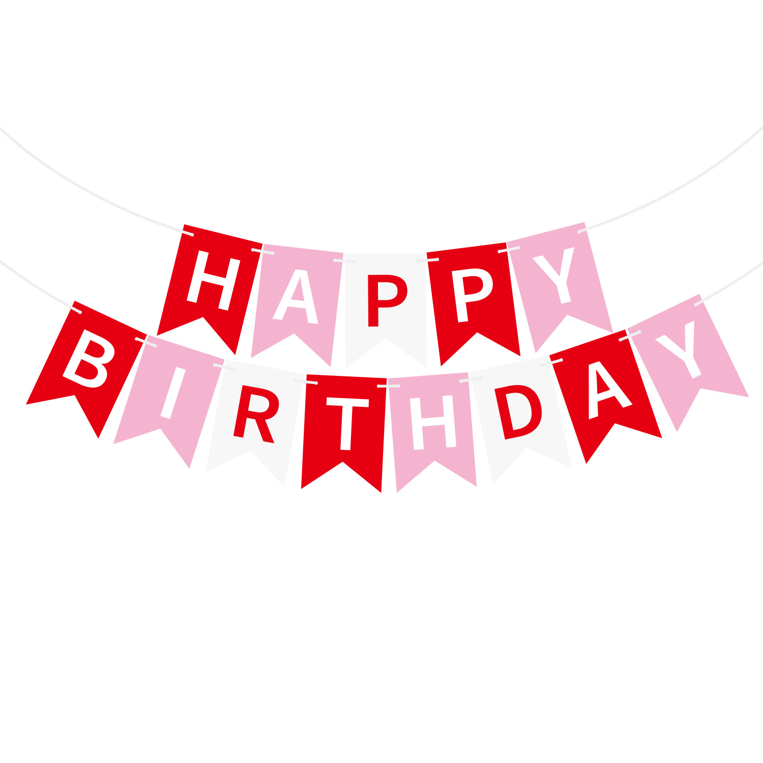 Happy Birthday Fish Tail Banner, Foil Letter Pennant Flag for Kids Birthday Party Wall Decor