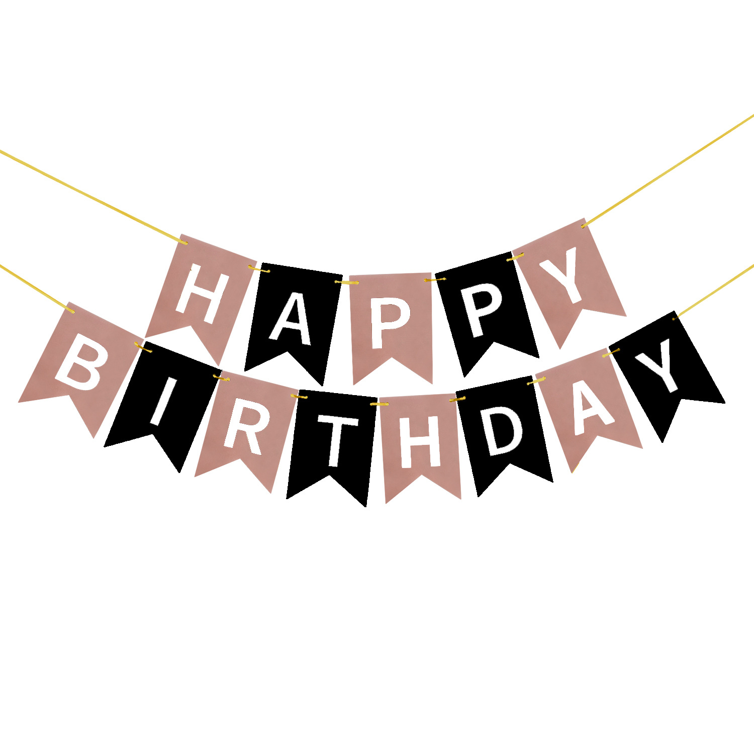 Happy Birthday Fish Tail Banner, Foil Letter Pennant Flag for Kids Birthday Party Wall Decor