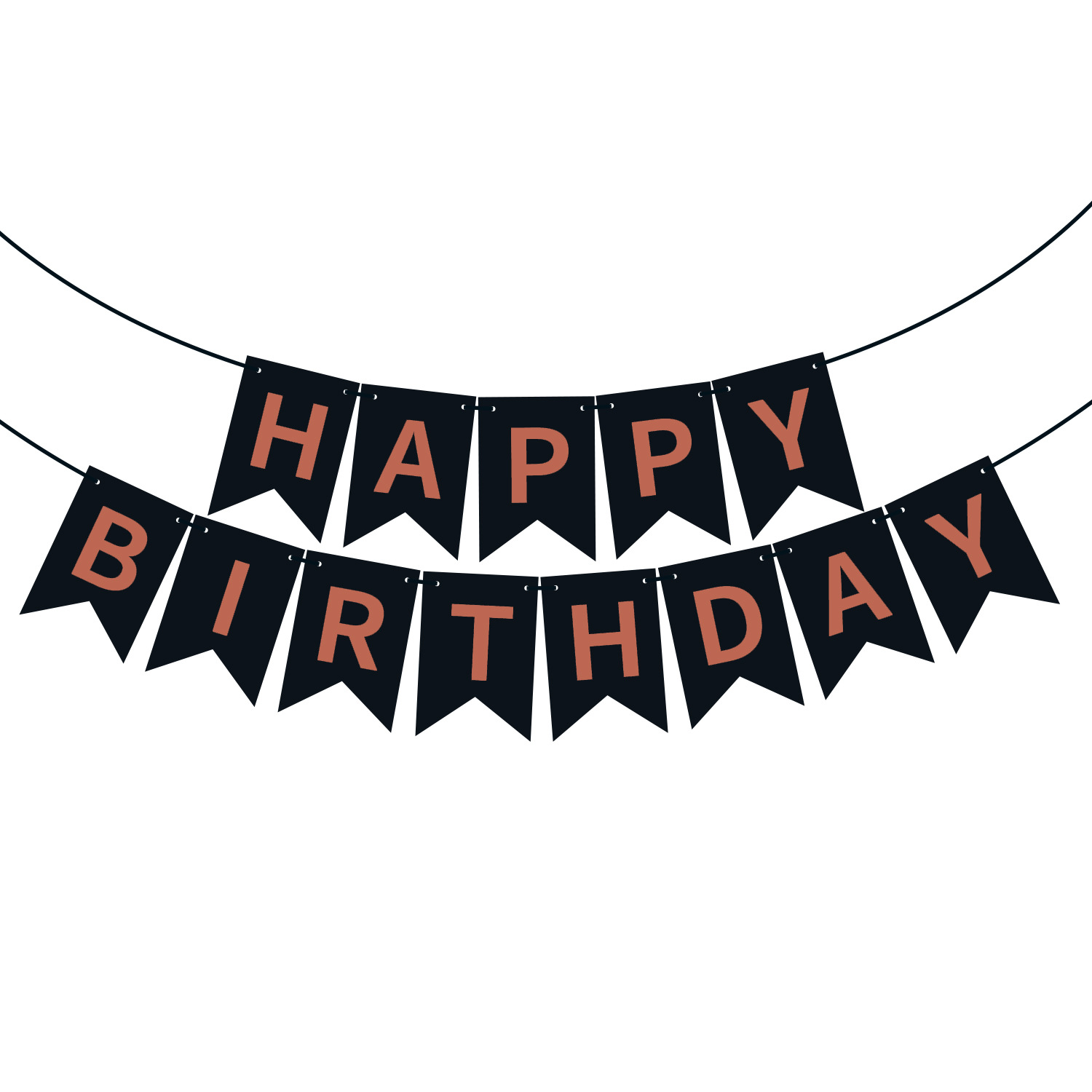 Happy Birthday Fish Tail Banner, Foil Letter Pennant Flag for Kids Birthday Party Wall Decor
