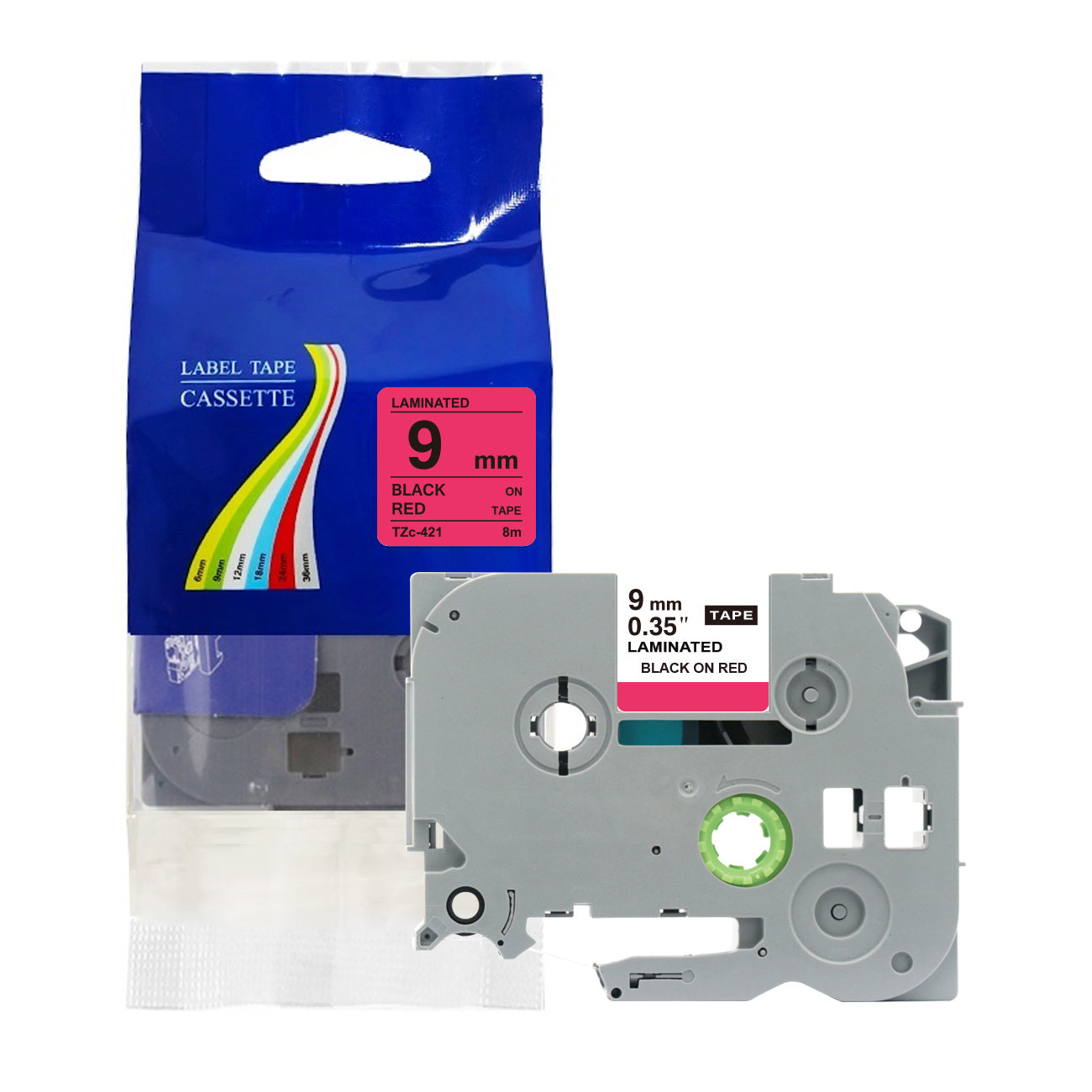 Compatible with Brother Label Tape TZe TZ Tape 6mm 1/4" Label Maker Tape TZe-111 TZe 211 411 511 611 711 Laminated Labels for Brother PT-D210 PT-H110 PTD400 PT1280 PTP300BT P700, 6 Pack/1pcs bulk packing