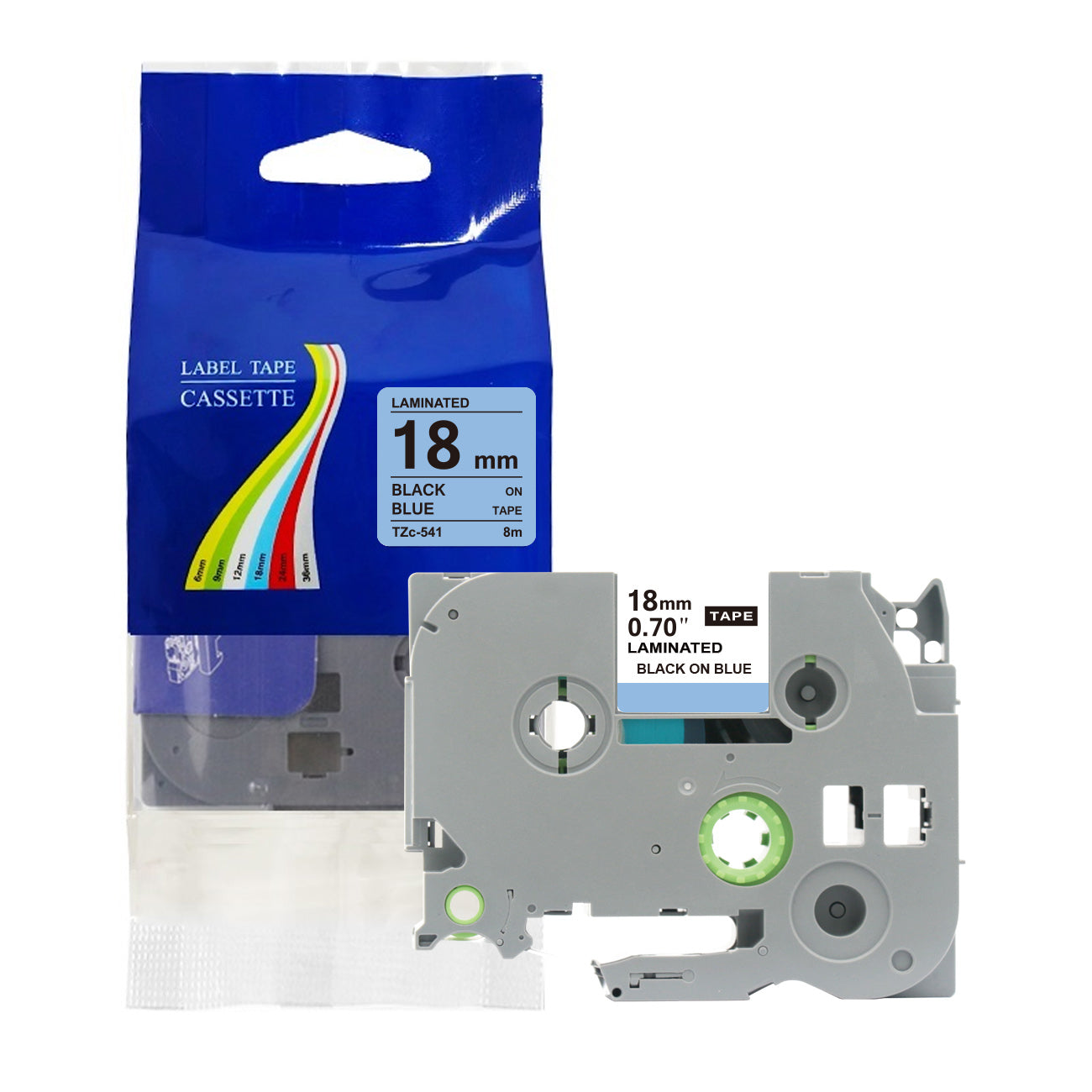 Compatible with Brother Label Tape TZe TZ Tape 6mm 1/4" Label Maker Tape TZe-111 TZe 211 411 511 611 711 Laminated Labels for Brother PT-D210 PT-H110 PTD400 PT1280 PTP300BT P700, 6 Pack/1pcs bulk packing