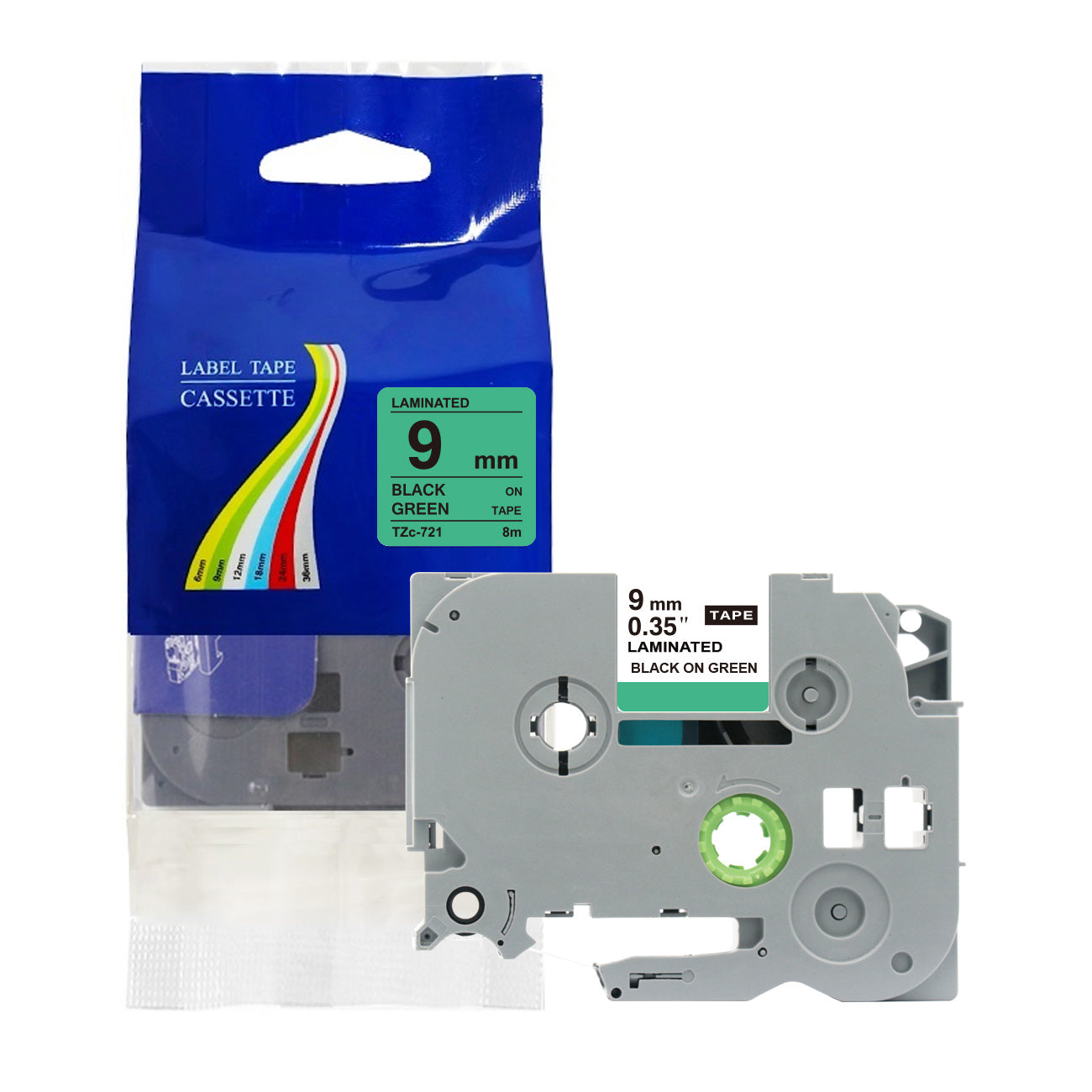 Compatible with Brother Label Tape TZe TZ Tape 6mm 1/4" Label Maker Tape TZe-111 TZe 211 411 511 611 711 Laminated Labels for Brother PT-D210 PT-H110 PTD400 PT1280 PTP300BT P700, 6 Pack/1pcs bulk packing