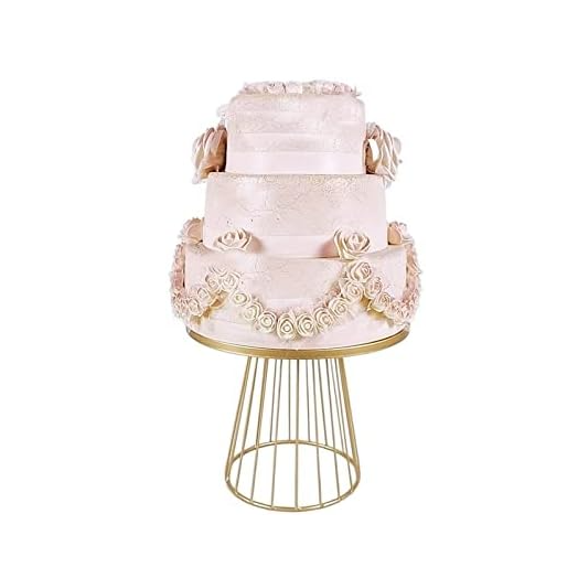 2-Piece Gold Tiered Cake Stand Set - Elegant Wedding & Birthday Dessert Display for Cakes and Cupcakes