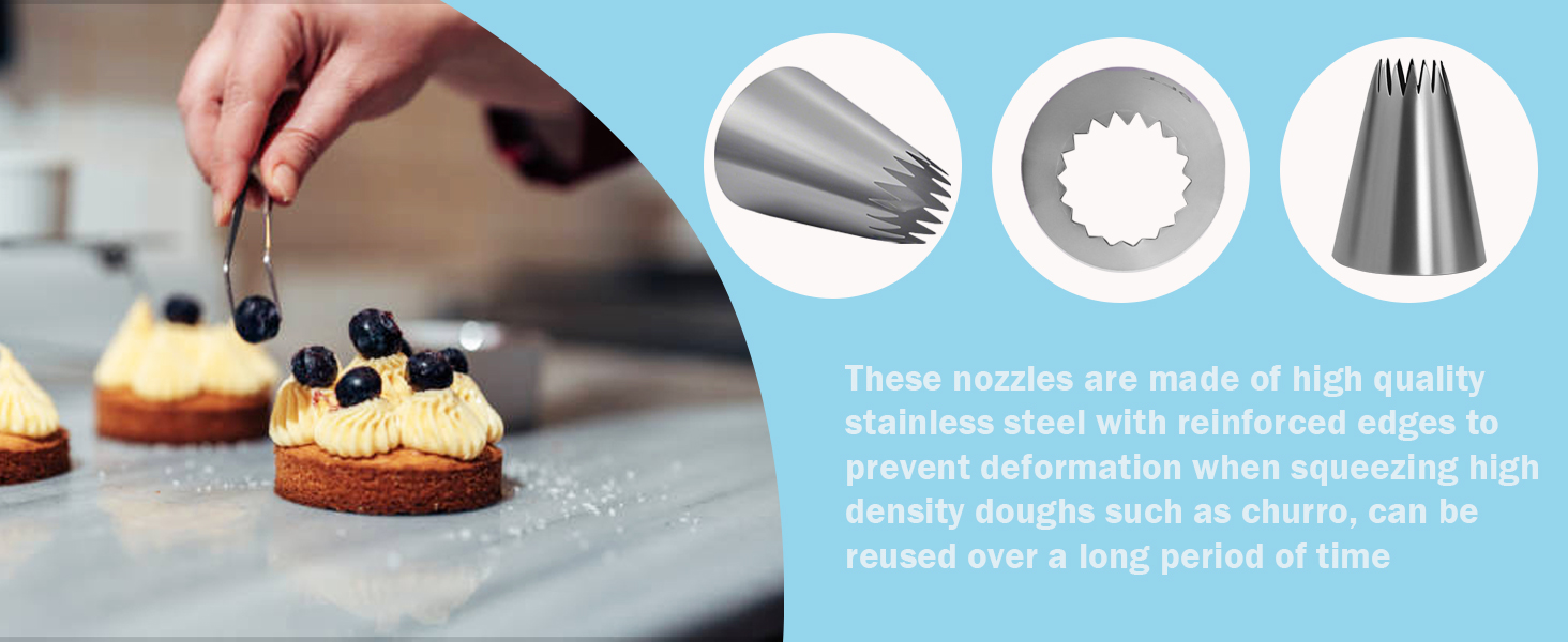 3 Pieces Churro Piping Tip
