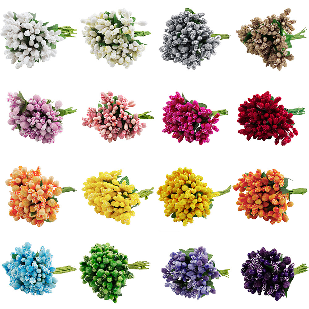 DIY Artificial Flower Stamens: Craft Supplies for Wreath, Corsage, Hair Accessory & Decoration (Foam Beaded Blooms)