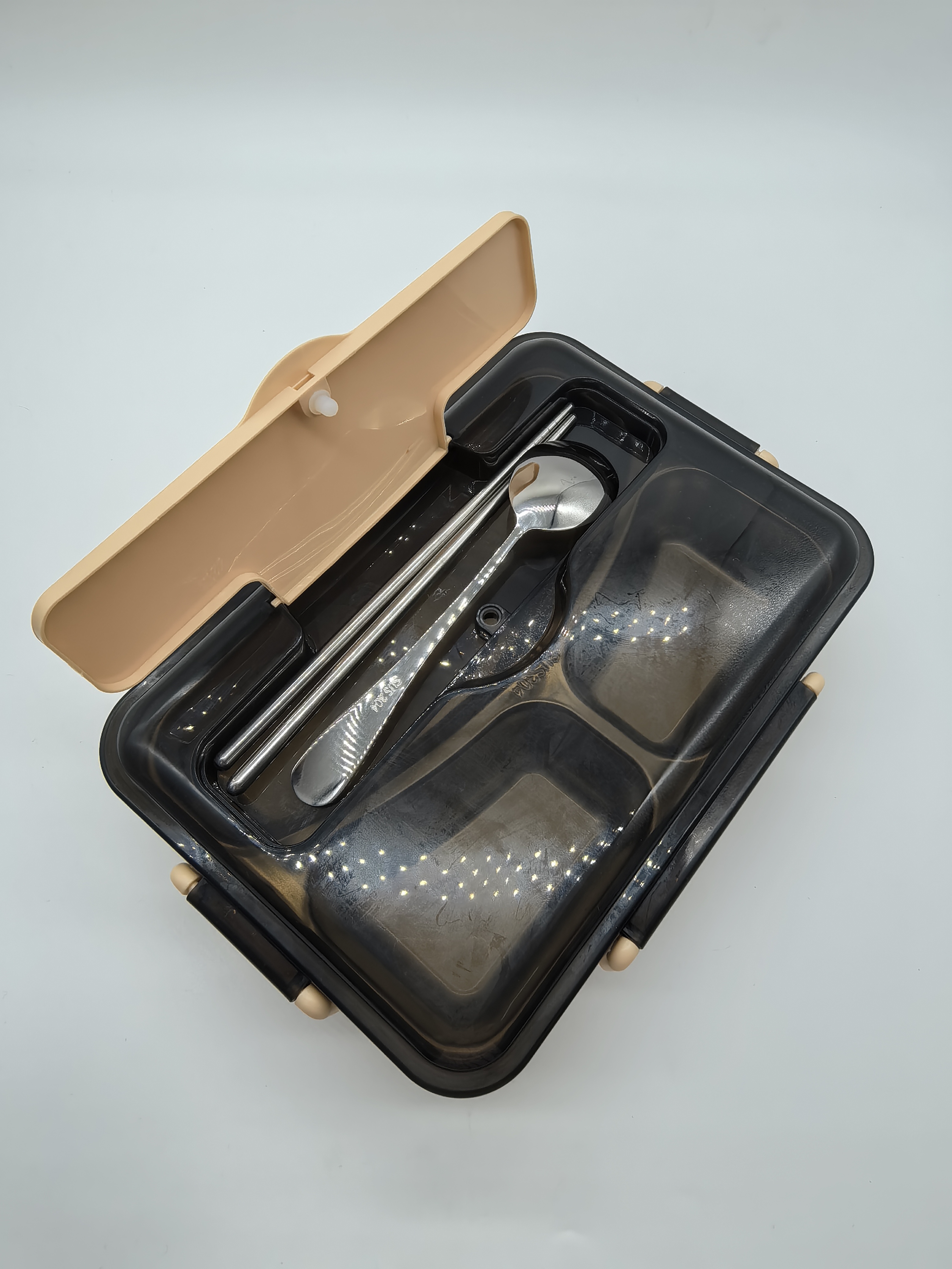 Lunch Box, 3 Compartment Meal Prep Container, Box for Kids, Durable BPA Free Reusable Food Storage Container for School, Business, Work, Travel