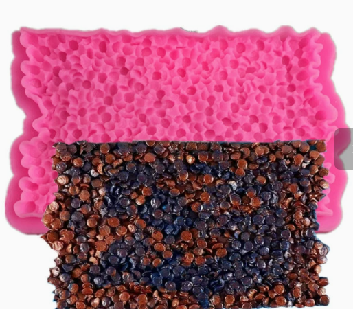 Silicone Beaded & Textured Fondant Mold, Faux Gemstone & Knitted Pattern Mat for Cake Decorating