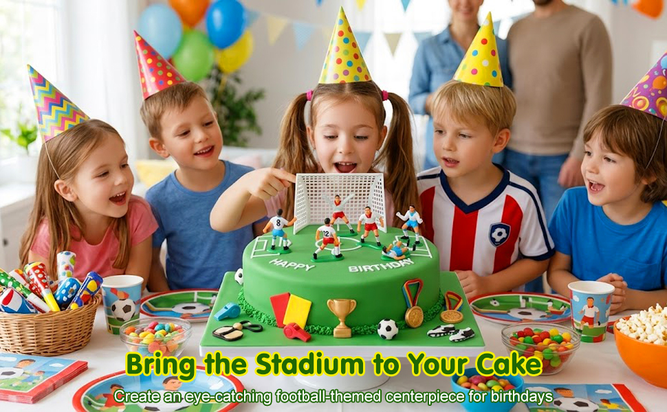 Football Cake Topper Set