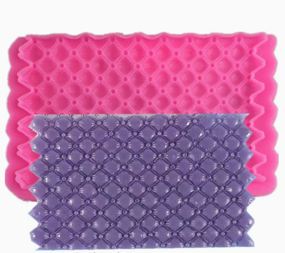 Silicone Beaded & Textured Fondant Mold, Faux Gemstone & Knitted Pattern Mat for Cake Decorating