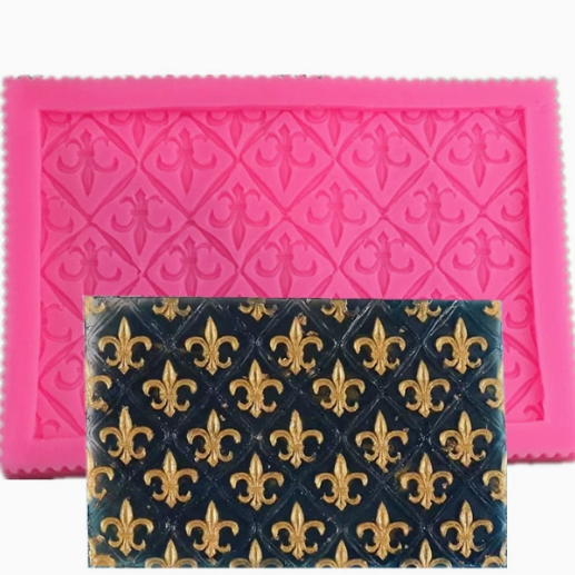 Silicone Beaded & Textured Fondant Mold, Faux Gemstone & Knitted Pattern Mat for Cake Decorating