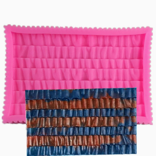 Silicone Beaded & Textured Fondant Mold, Faux Gemstone & Knitted Pattern Mat for Cake Decorating