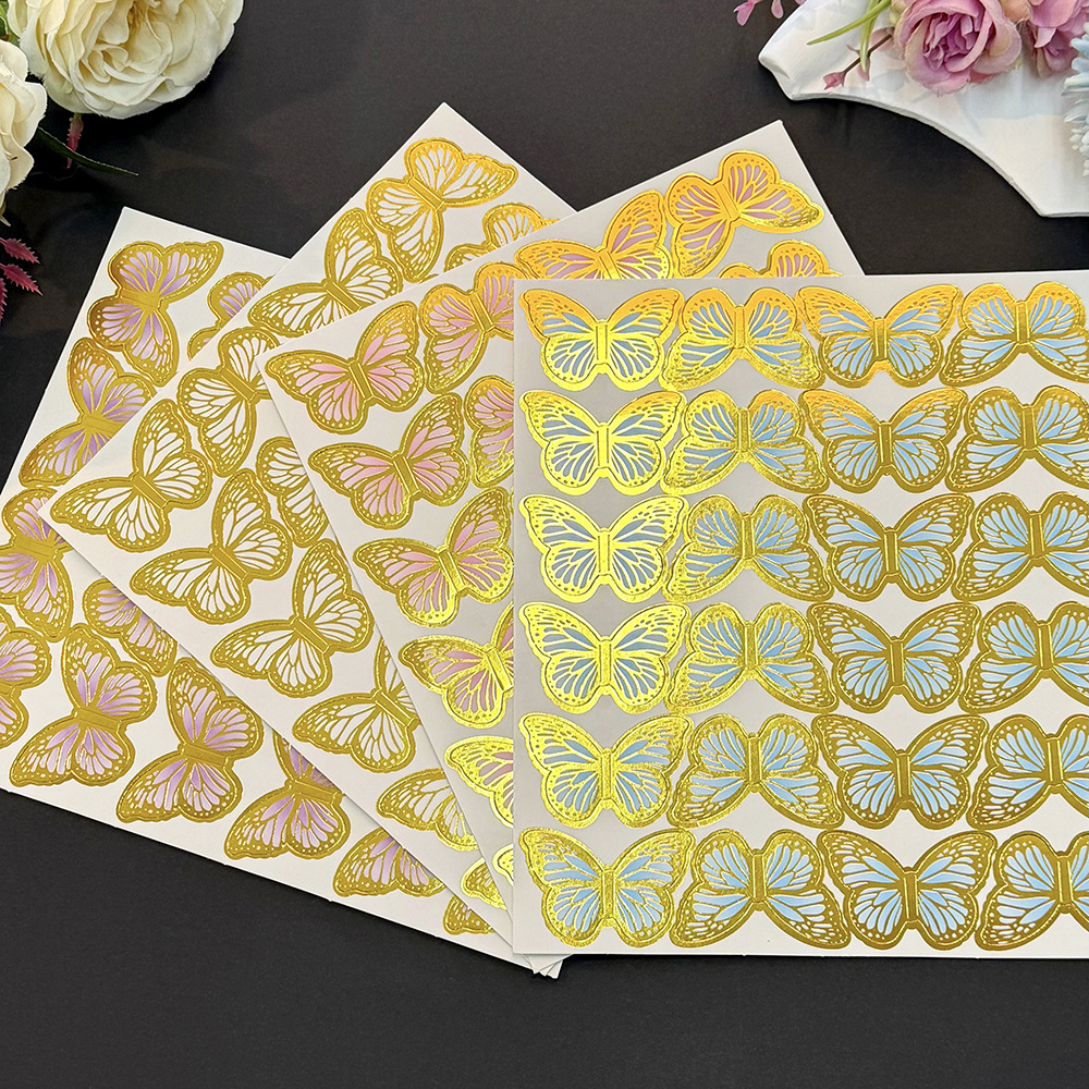 Shimmering 3D Gold Foil Butterflies - Whimsical Elegance for Enchanted Decor