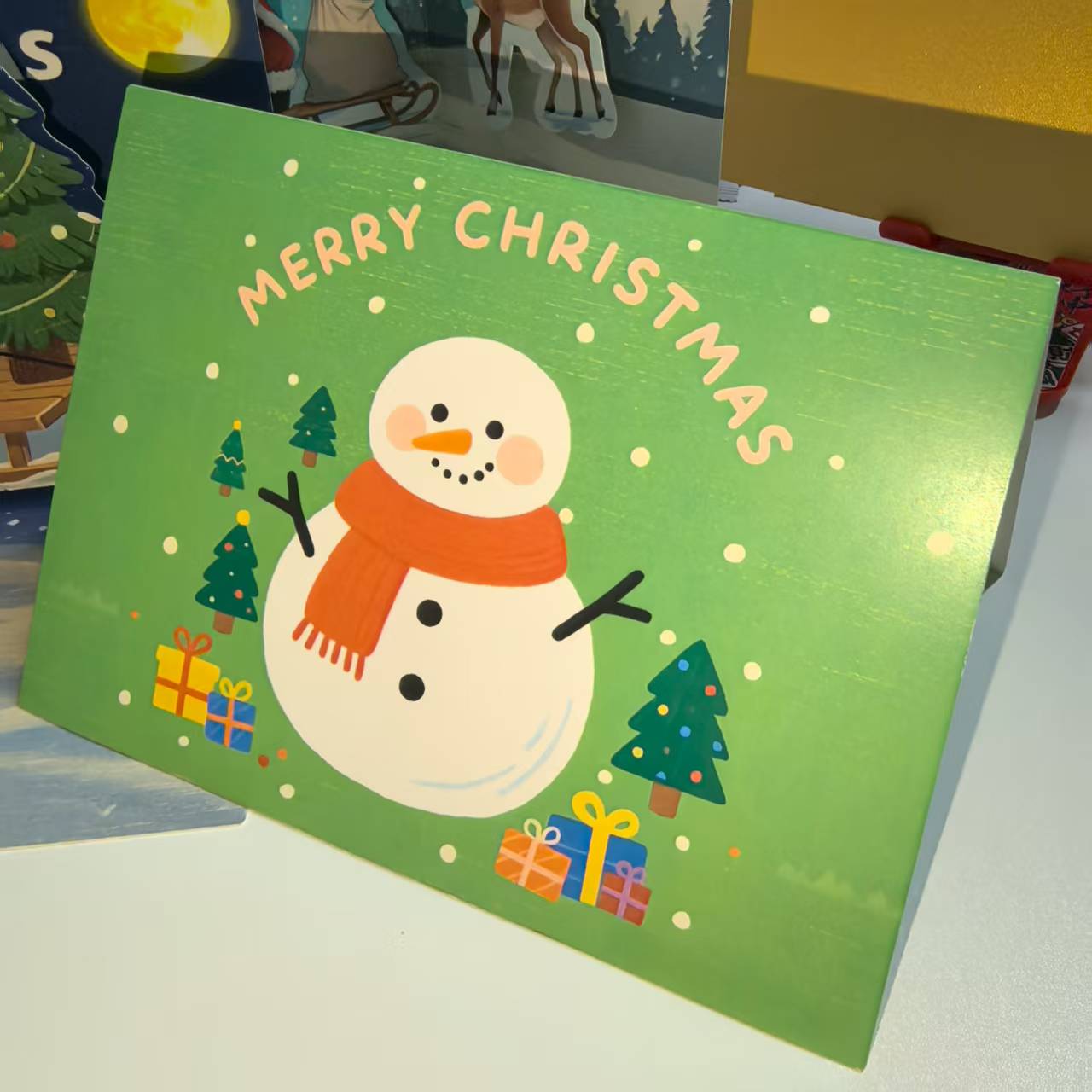 3D Pop-Up Christmas Greeting Card with Tree Design, Bulk Customizable for Corporate Gifts, Thanksgiving