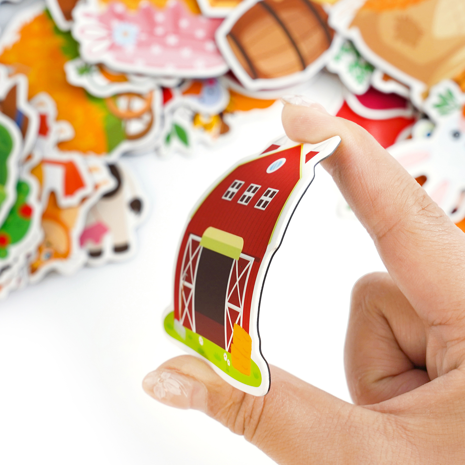 Farm Theme Soft Magnet Set | Vegetables Fruits & Farm Animals Fridge Magnets, Educational Magnetic Toys for Kids & Refrigerator Decor