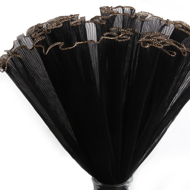 28cm Pleated Tulle Flower Wrapping Paper Pearl Wave Mesh for Bouquet & Floral Gifts