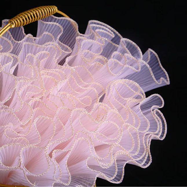 28cm Pleated Tulle Flower Wrapping Paper Pearl Wave Mesh for Bouquet & Floral Gifts