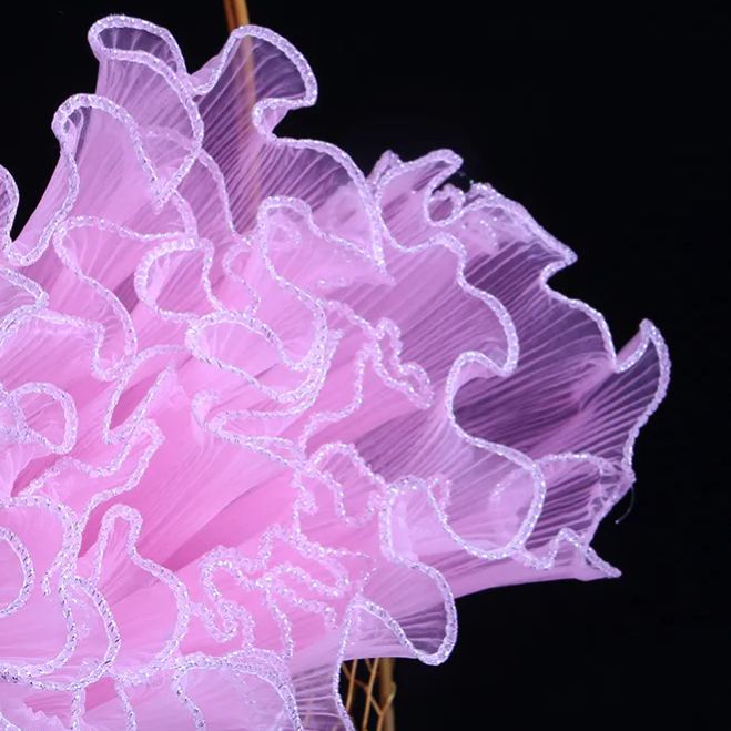 28cm Pleated Tulle Flower Wrapping Paper Pearl Wave Mesh for Bouquet & Floral Gifts