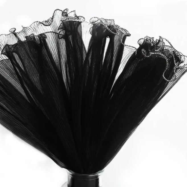 28cm Pleated Tulle Flower Wrapping Paper Pearl Wave Mesh for Bouquet & Floral Gifts