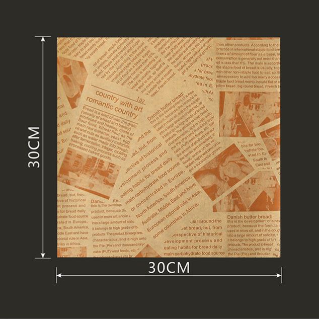 Food Grade Greaseproof Paper Sandwich Wrapping Paper Hamburger Chicken Roll Laminated Paper Tray Liner Baking Paper