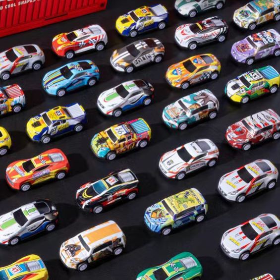 48 Pcs Mini Pull Back Cars Container Gift Set Alloy Toy Cars for Boys