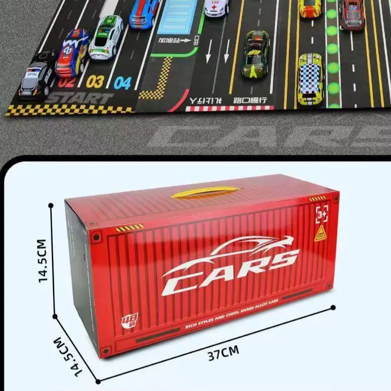 48 Pcs Mini Pull Back Cars Container Gift Set Alloy Toy Cars for Boys