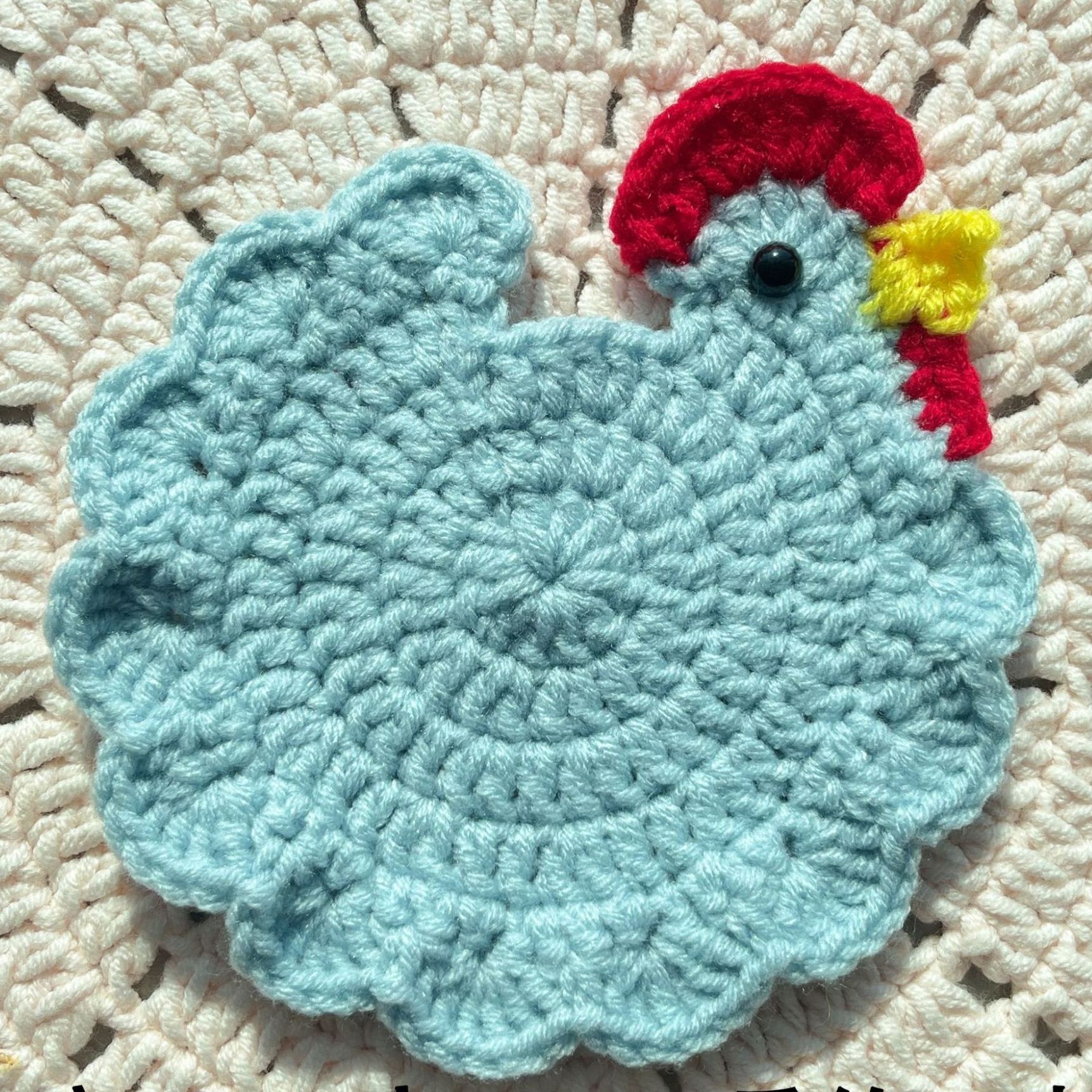 Handmade Crochet Flower Coaster Rose Lily Tulip Cup Pad Table Decor