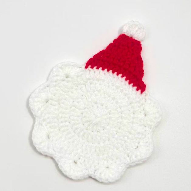 Handmade Crochet Flower Coaster Rose Lily Tulip Cup Pad Table Decor
