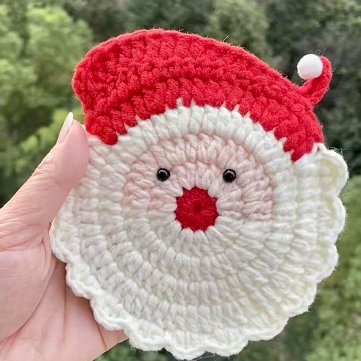 Handmade Crochet Flower Coaster Rose Lily Tulip Cup Pad Table Decor