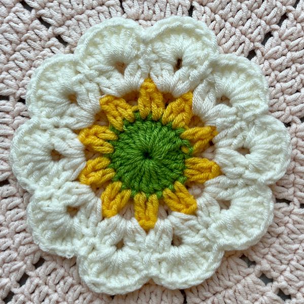 Handmade Crochet Flower Coaster Rose Lily Tulip Cup Pad Table Decor