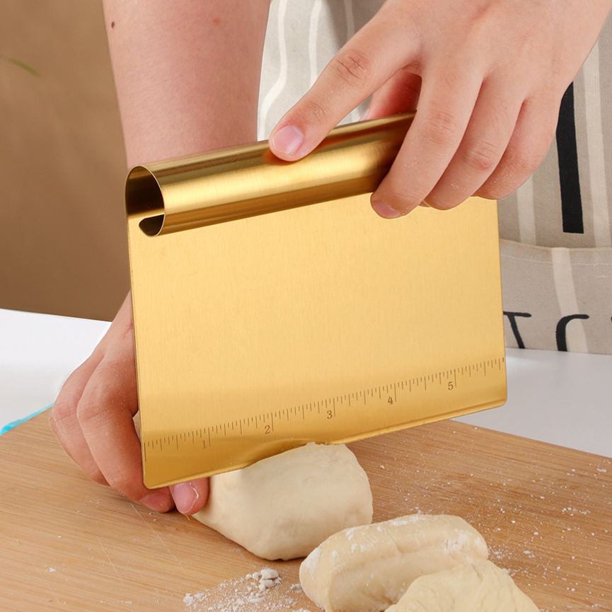 Stainless Steel Dough Scraper with Measuring Scale Pastry Cutter