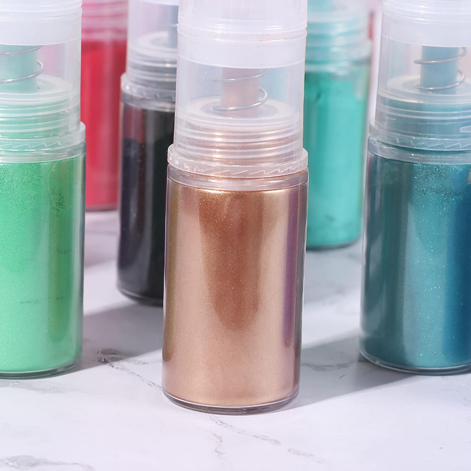 Luster Dust Edible Food Grade Edible  Dust Powder in Spray Bottle Edible Glitter Metallic Dusting Powder for Cake Decorating, Baking, Drinks, Fondant, Candy, Cookie-5g each